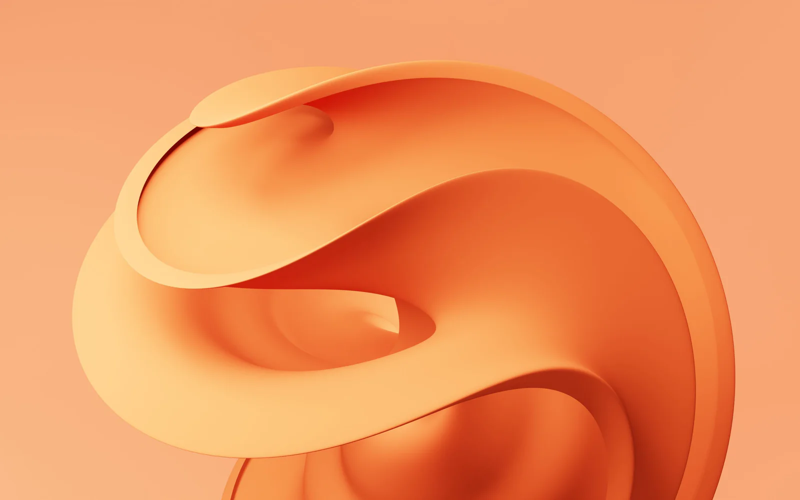 Orange sculptural form