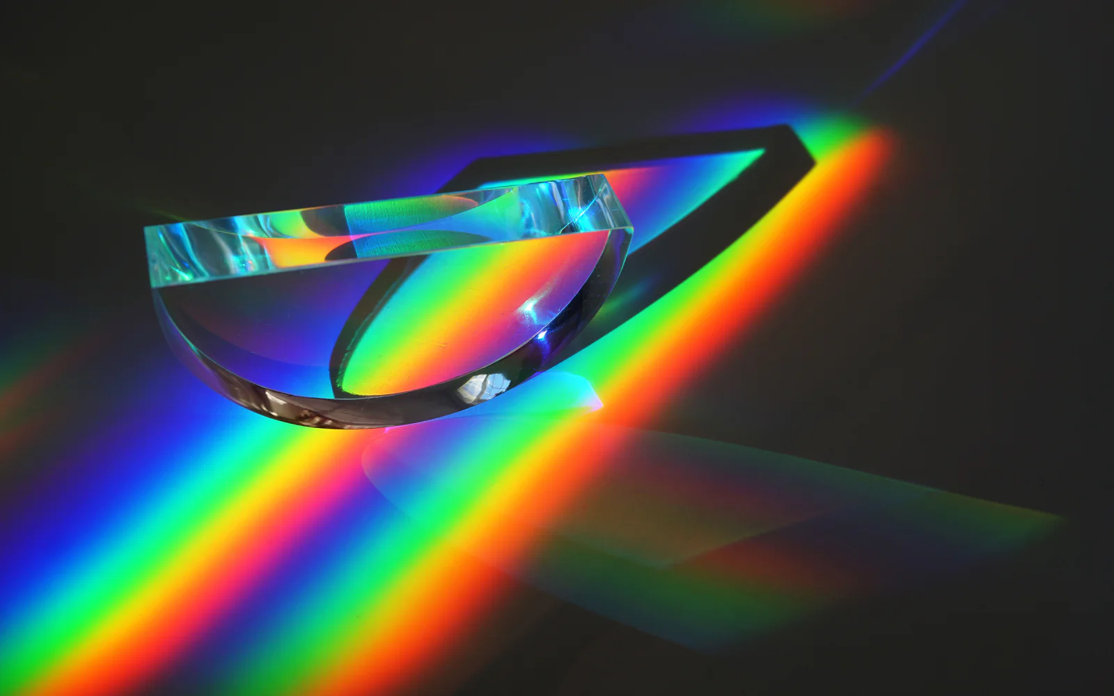 Light split by a prism